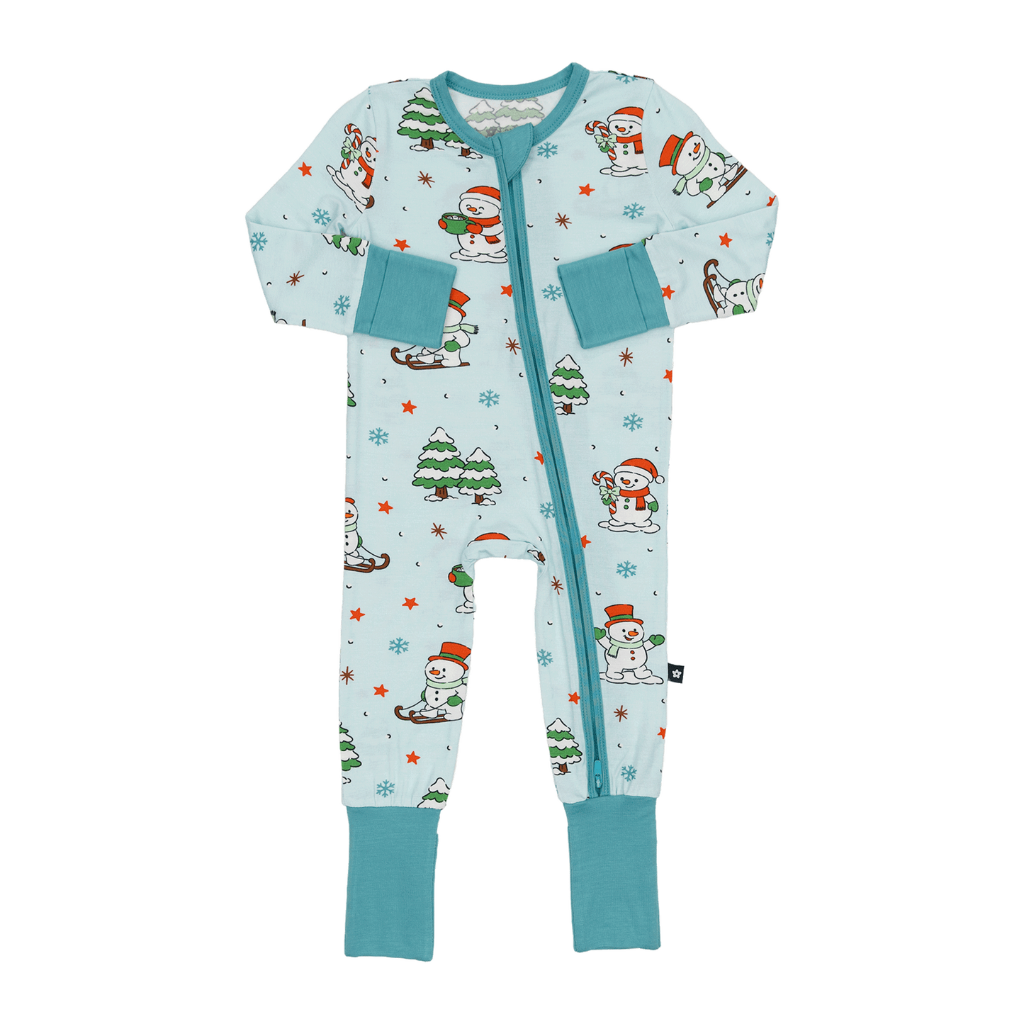 Convertible Footed Romper in Jingle and Glide