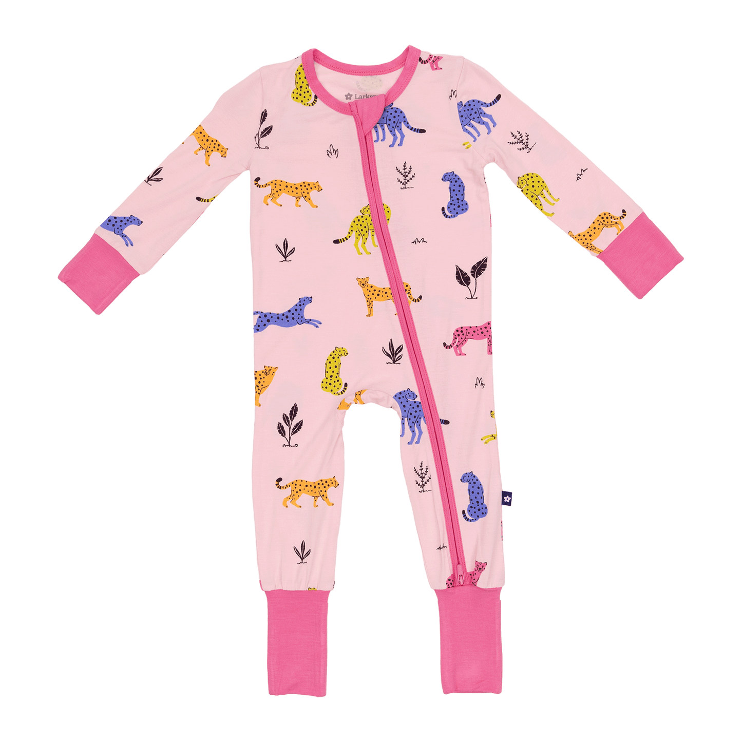 Convertible Footed Romper in Jungle Cat