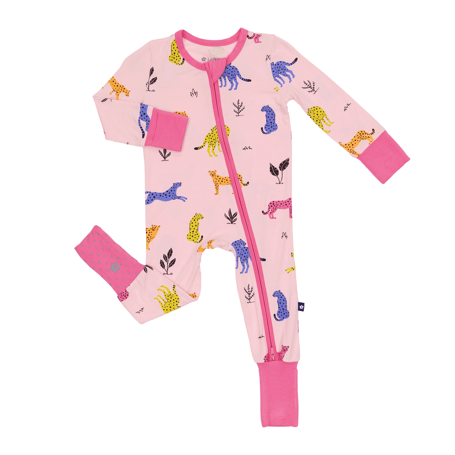 Convertible Footed Romper in Jungle Cat