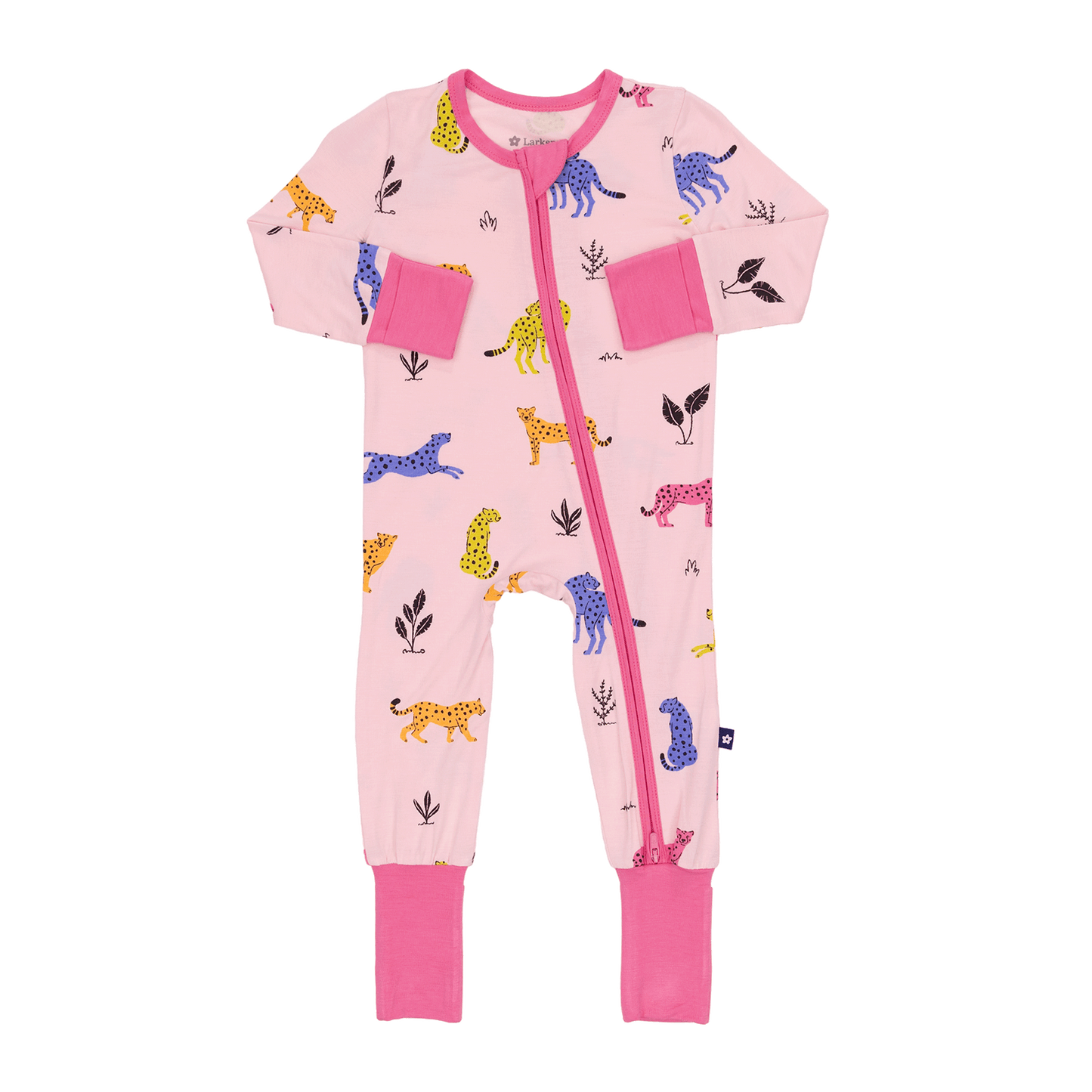 Convertible Footed Romper in Jungle Cat