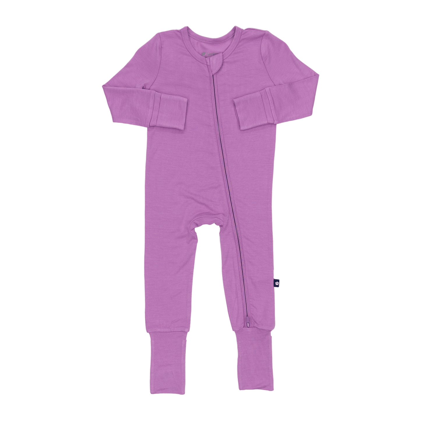 Convertible Footed Romper in Lilac Dust