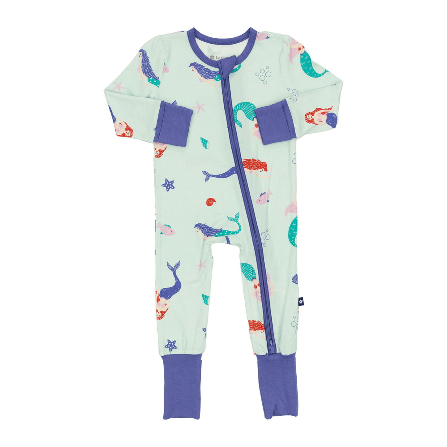 Convertible Footed Romper in Mermaids