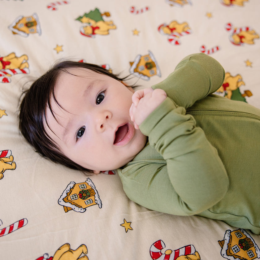 Convertible Footed Romper in North Pole Pine