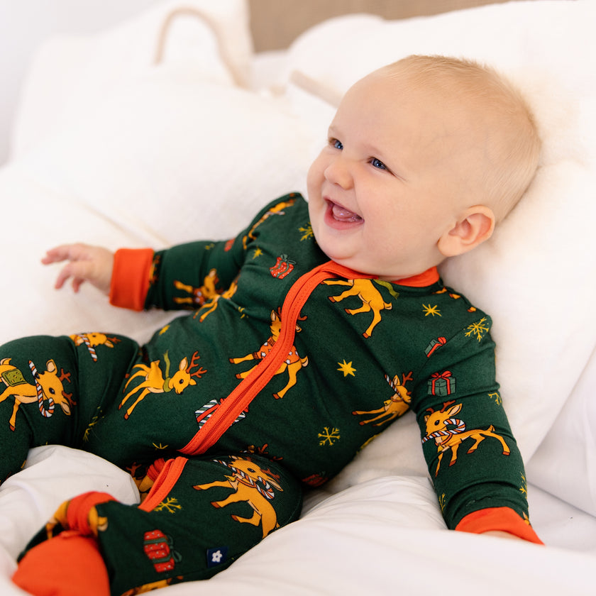 Convertible Footed Romper in Oh Dear!