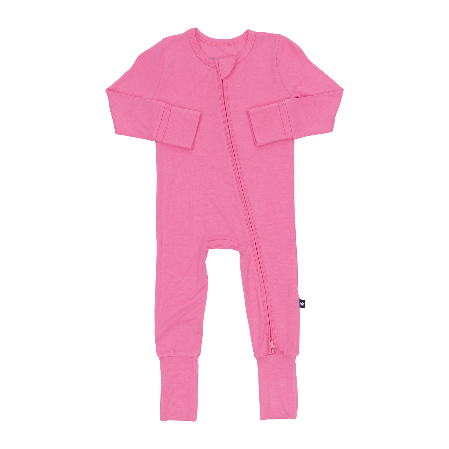 Convertible Footed Romper in Pawprint Petal