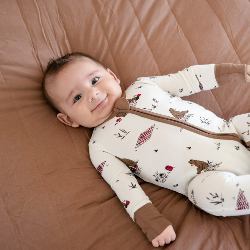 Convertible Footed Romper in Picnic