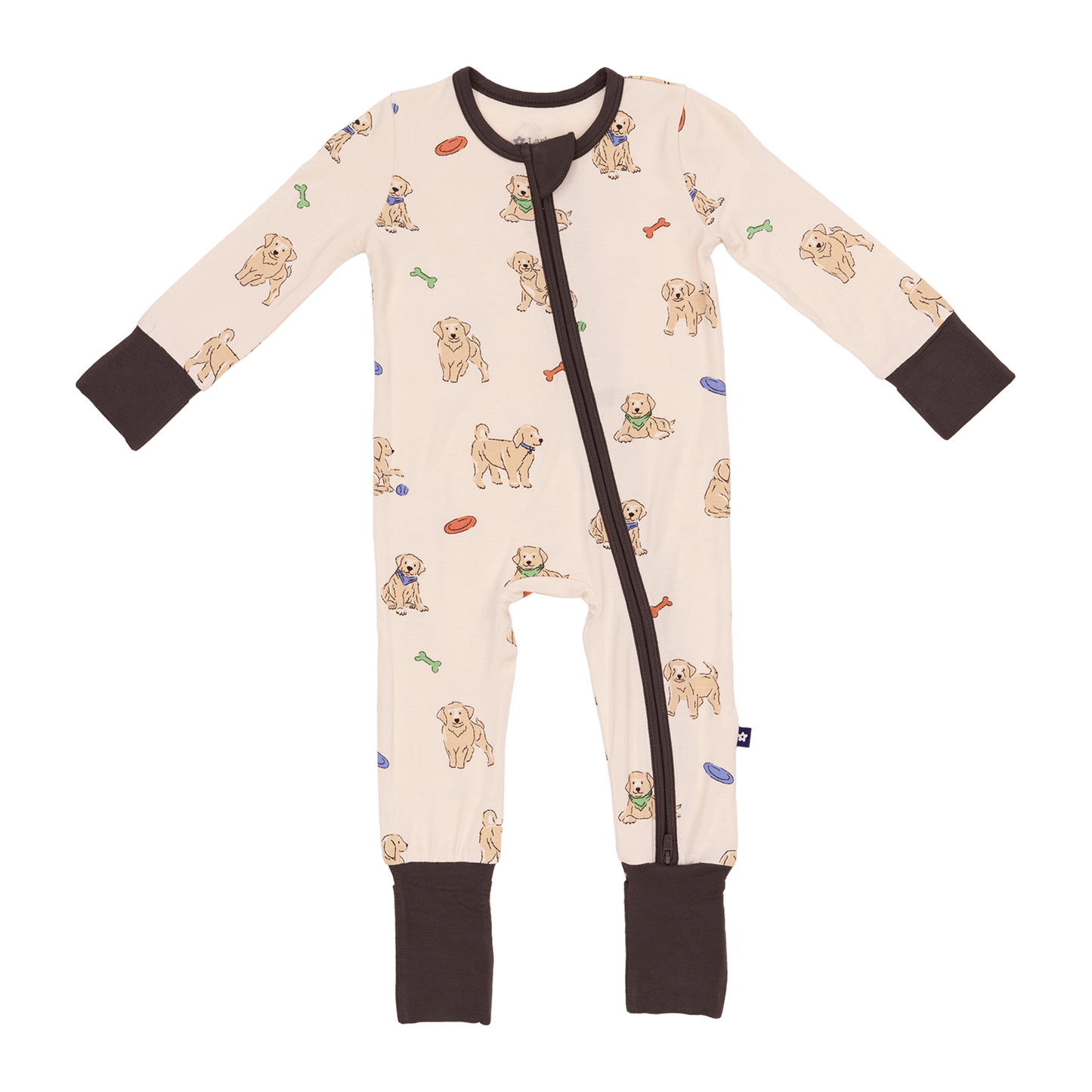 Convertible Footed Romper in Playful Pups