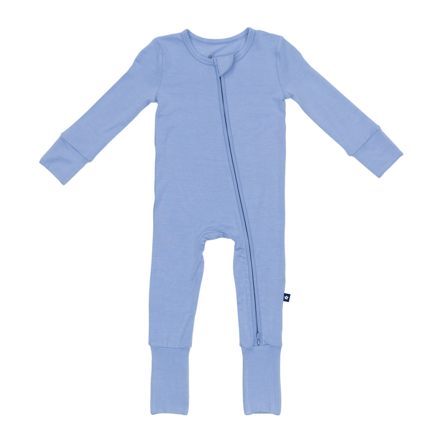 Convertible Footed Romper in Ribbon Sky