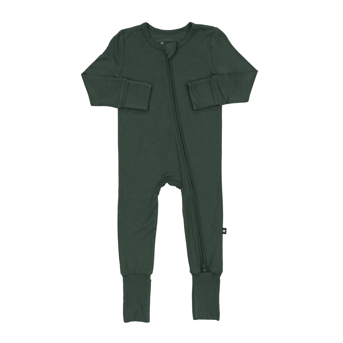 Convertible Footed Romper in Saddle Pine