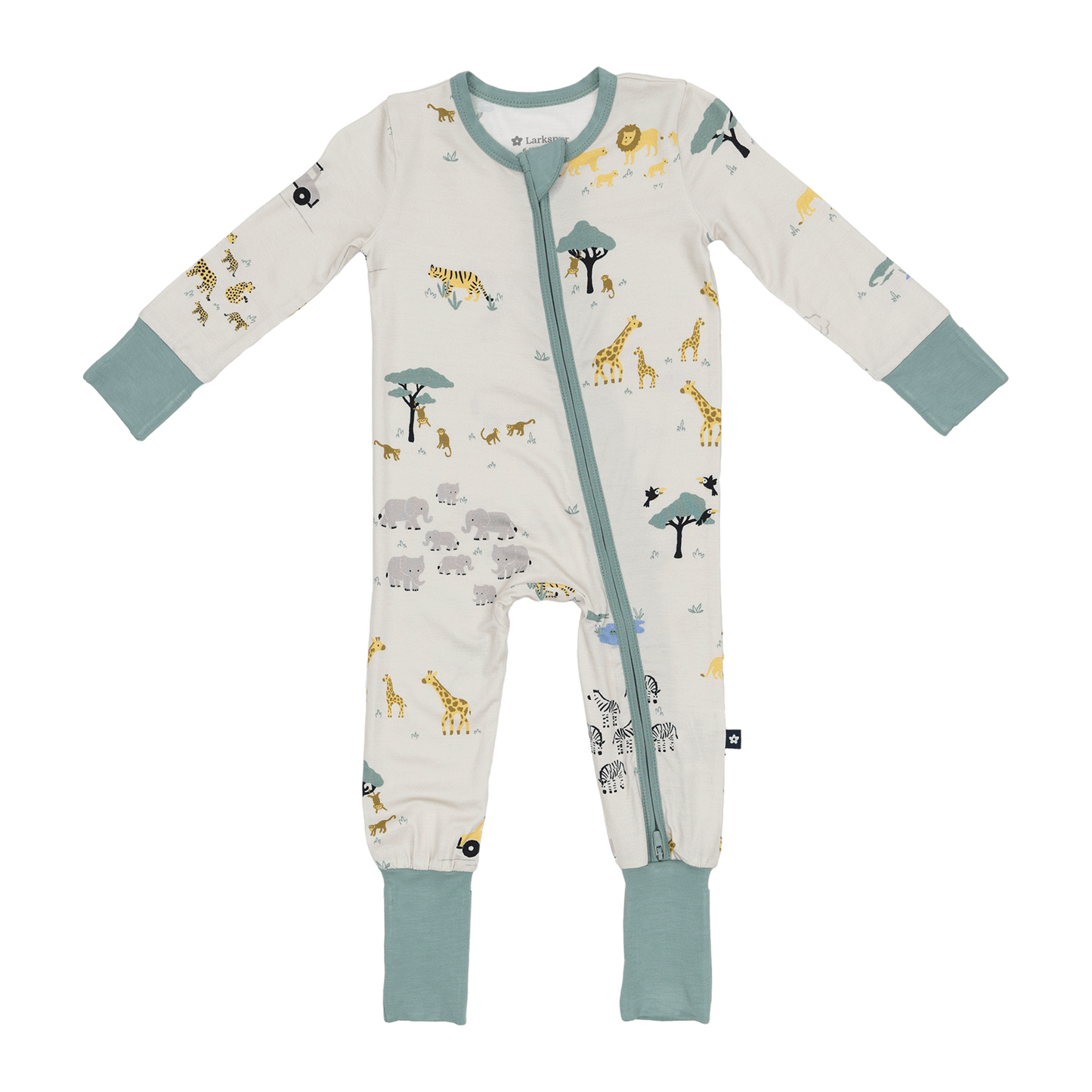Convertible Footed Romper in Safari