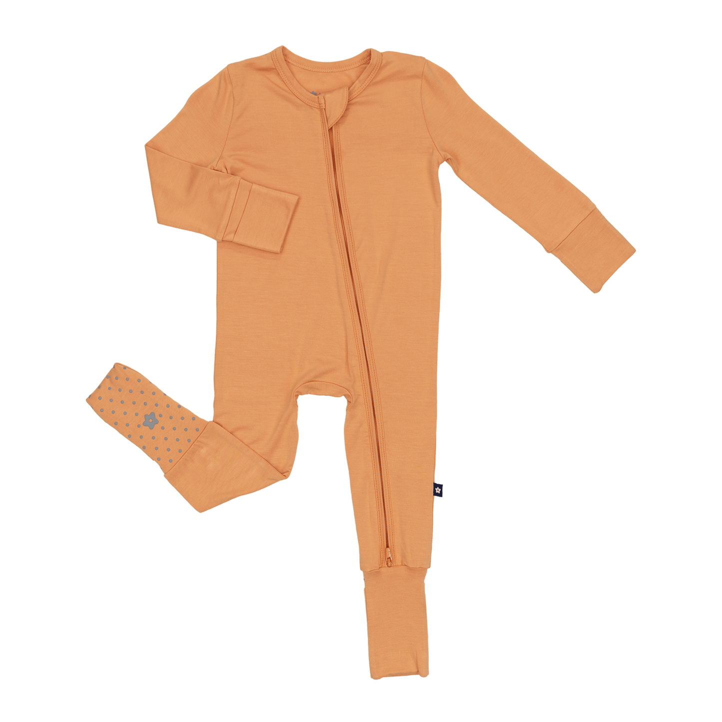 Convertible Footed Romper in Spiced Nutmeg