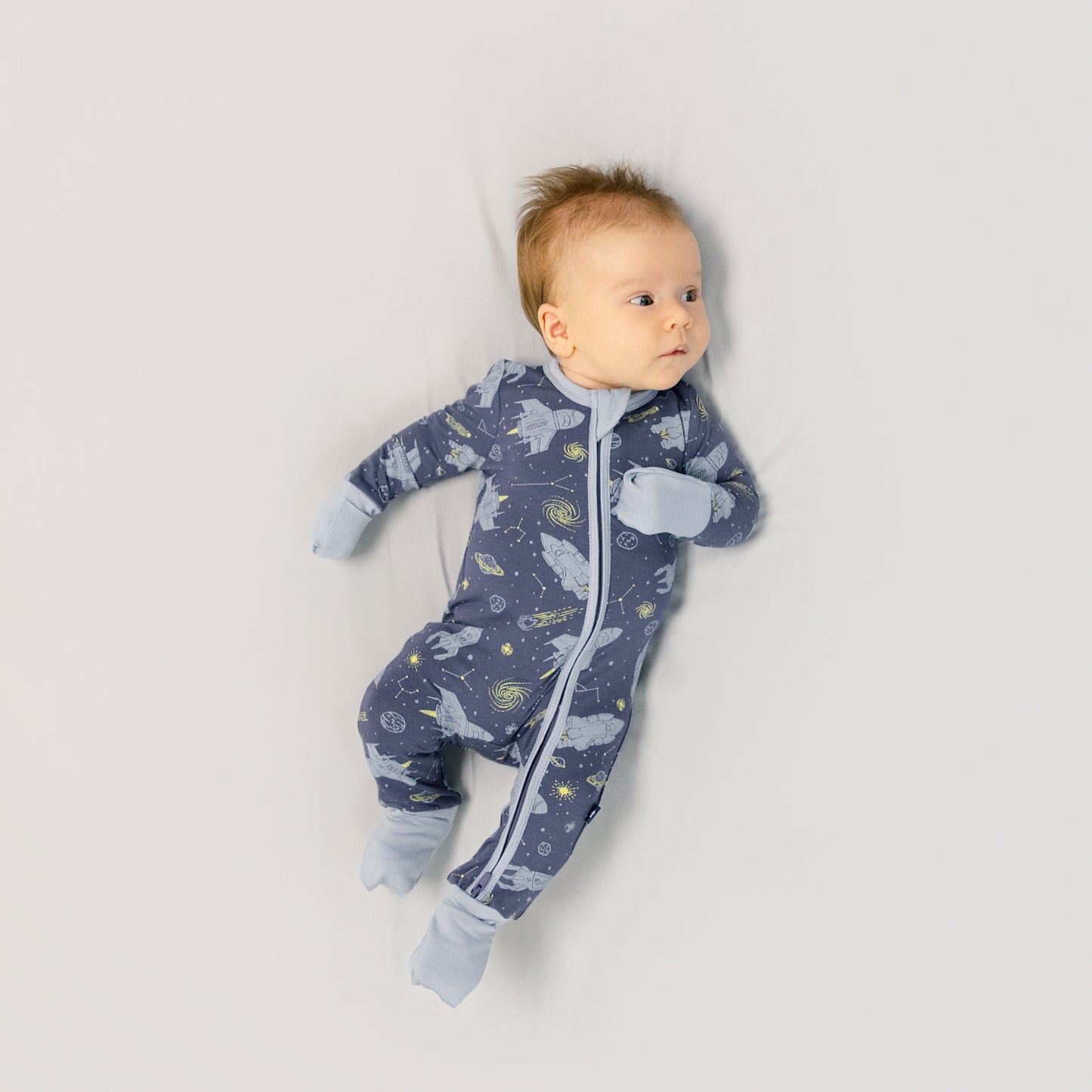 Convertible Footed Romper in Starships