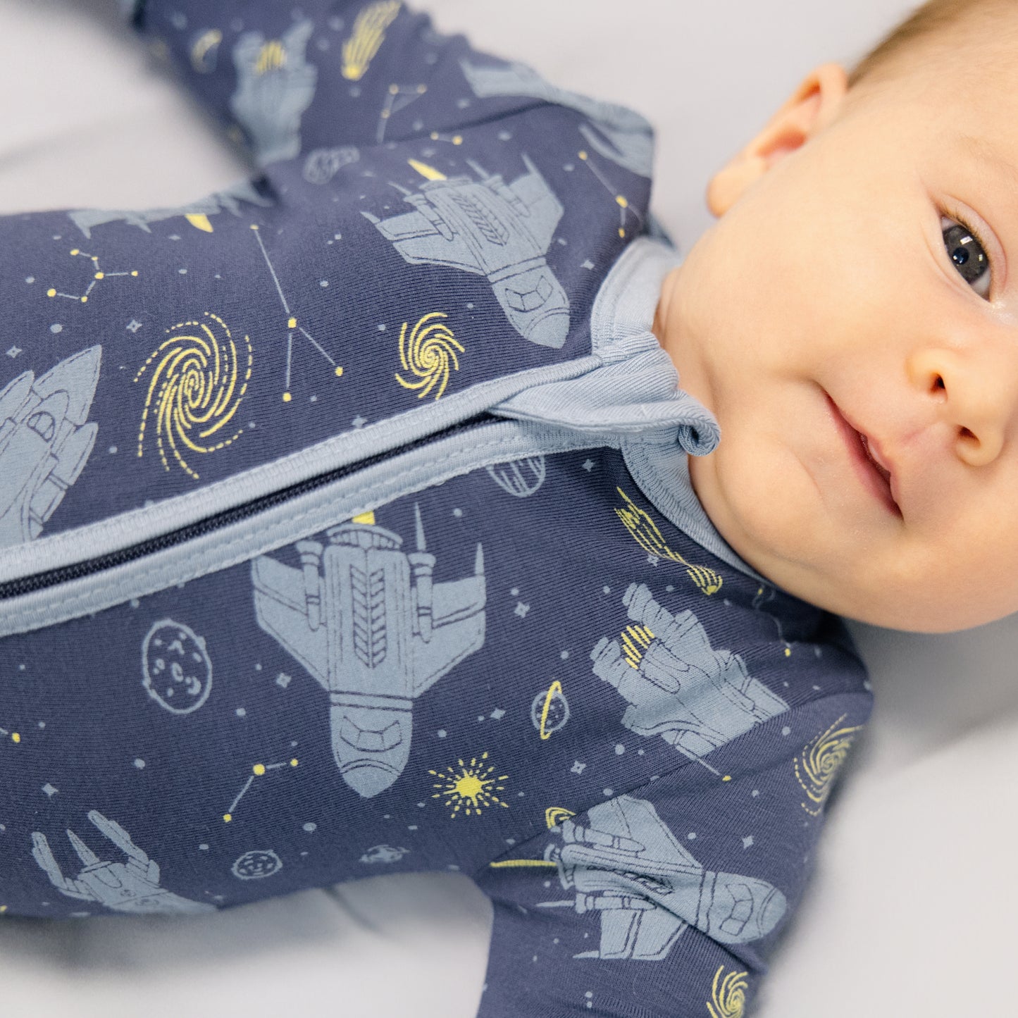 Convertible Footed Romper in Starships