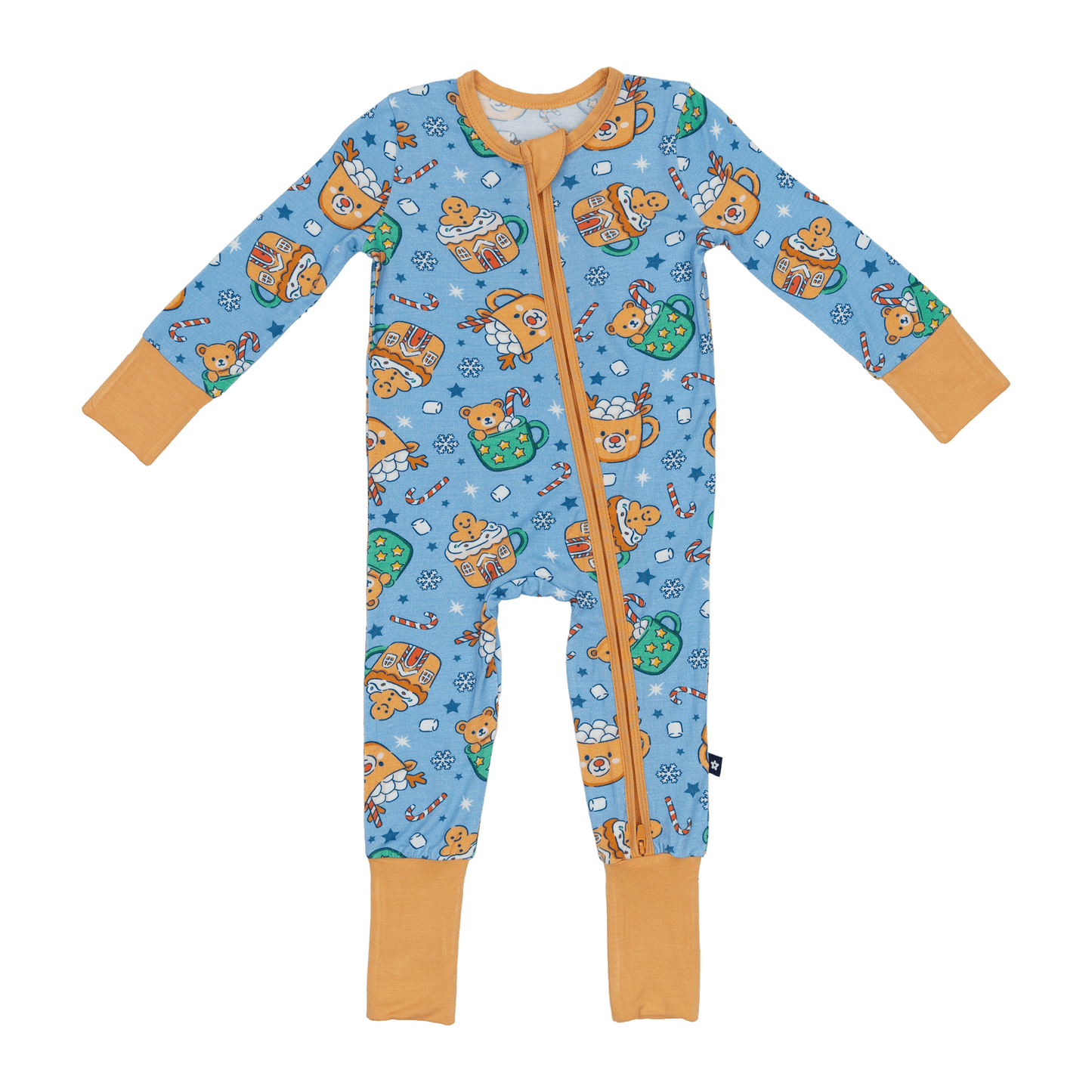 Convertible Footed Romper in Teddy Treat Time
