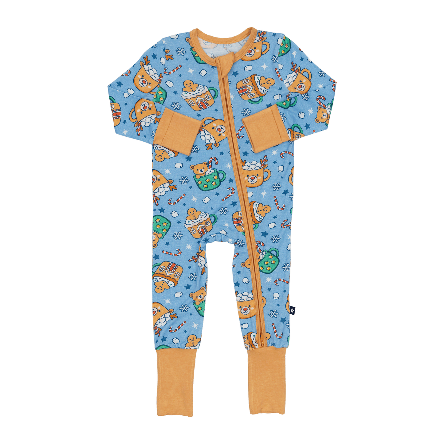 Convertible Footed Romper in Teddy Treat Time