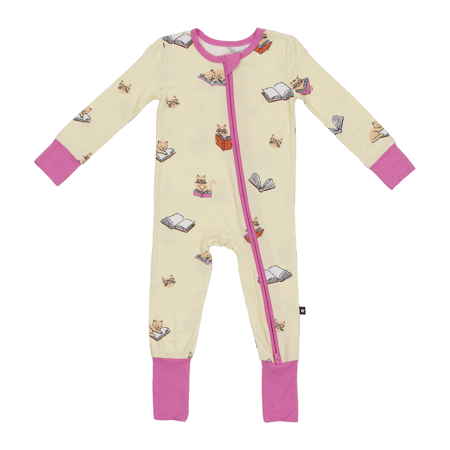 Convertible Footed Romper in Whiskers and Words