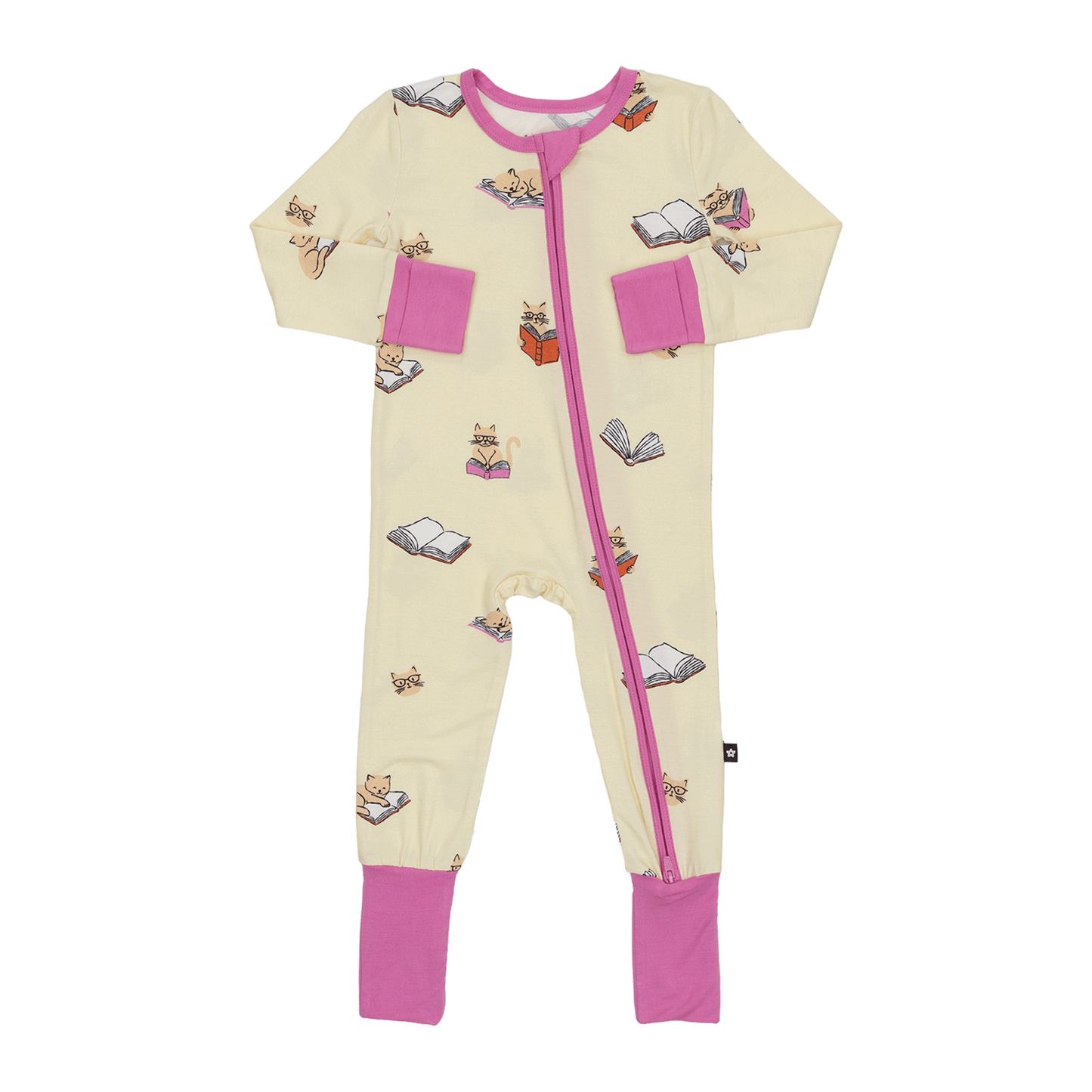 Convertible Footed Romper in Whiskers and Words