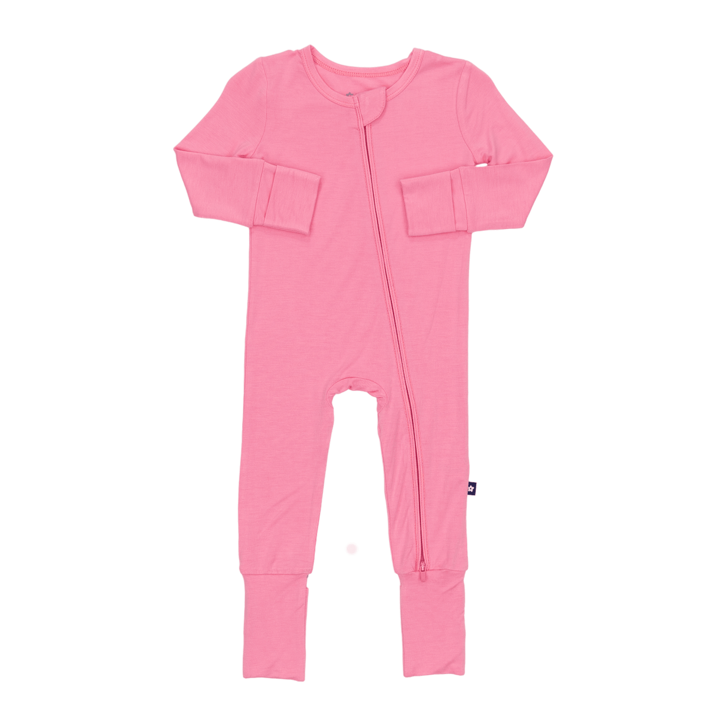Convertible Footed Romper in Wild Rose