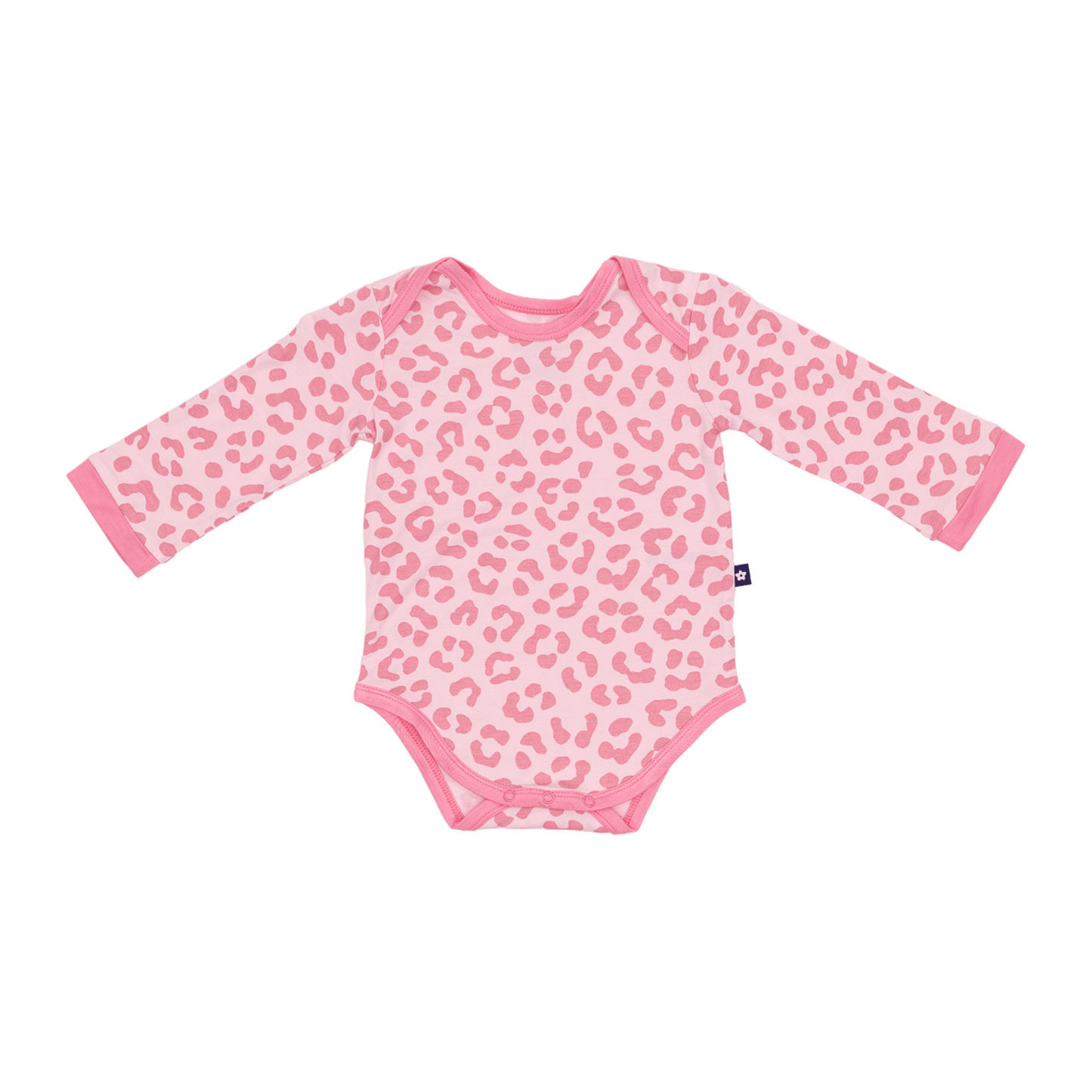 Long Sleeve Bodysuit in Pink Leopard