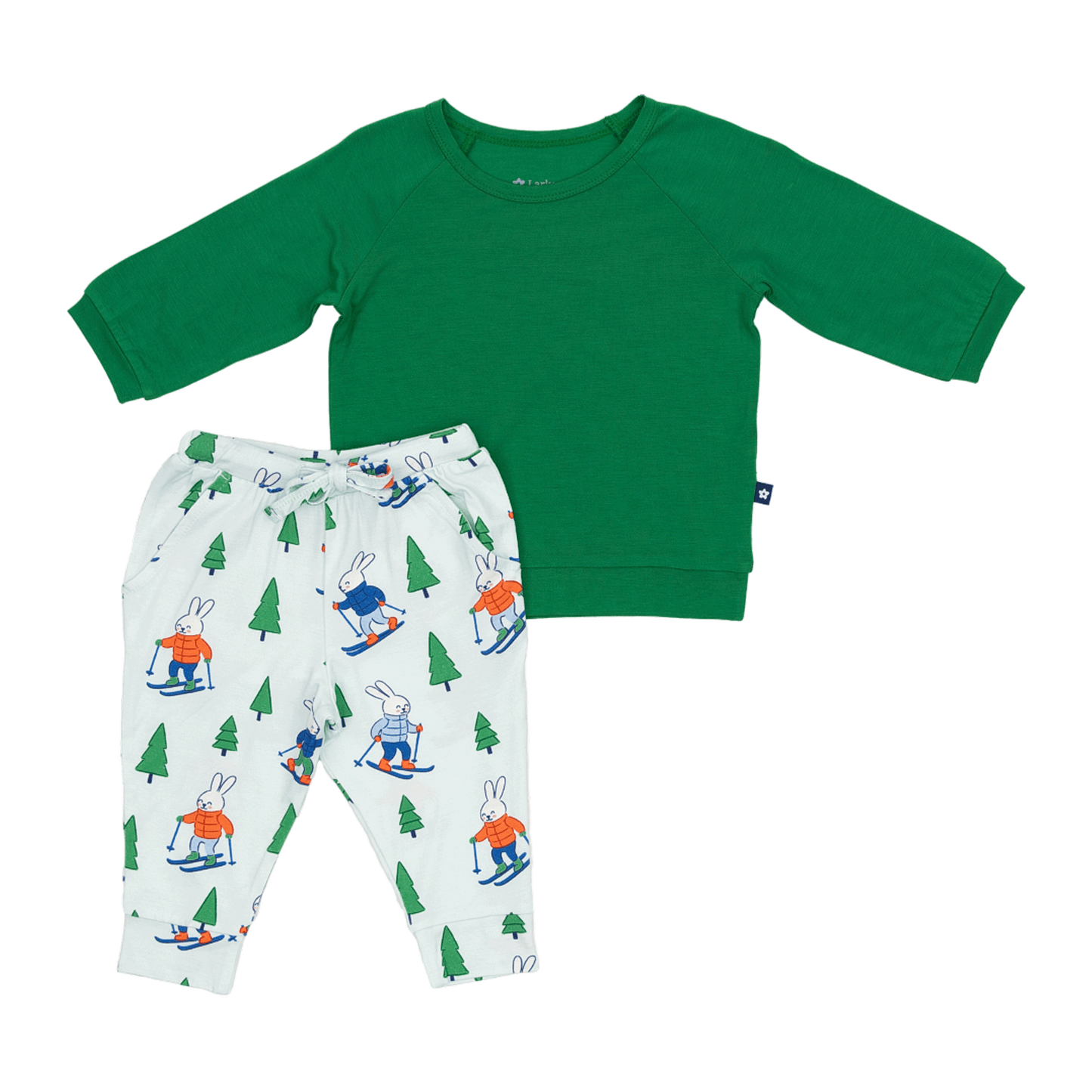 Long Sleeve Jogger Set in Bunny Slopes