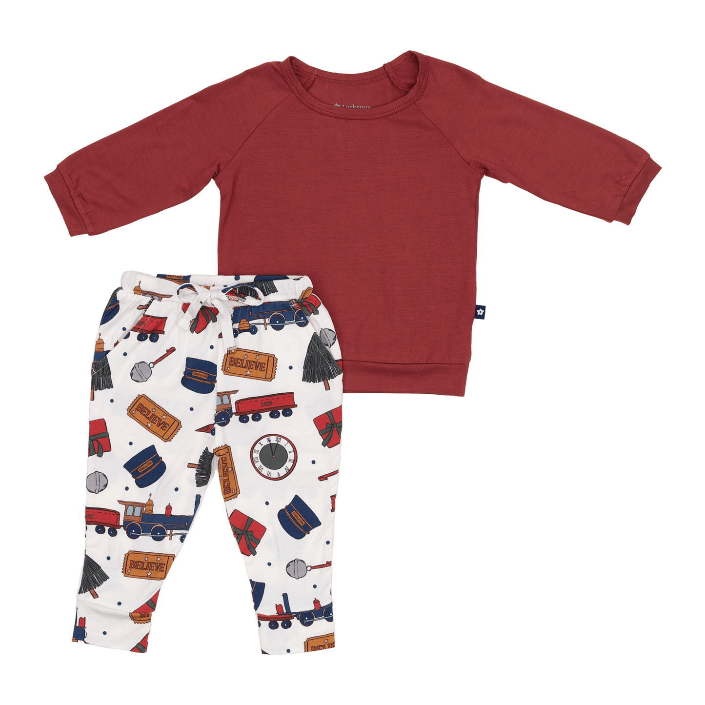 Long Sleeve Jogger Set in Holiday Express