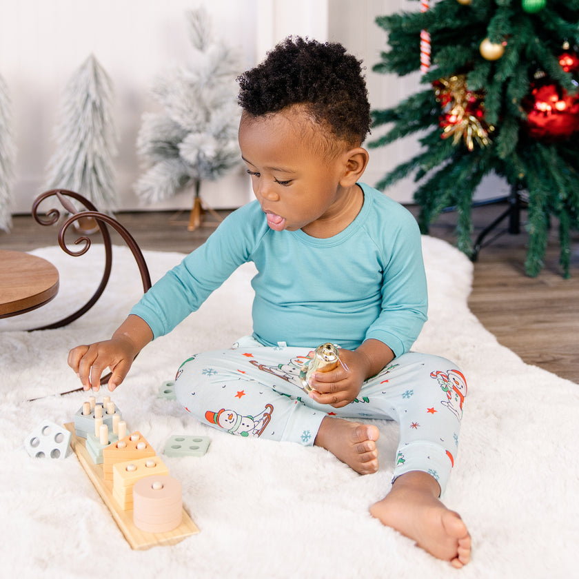 Long Sleeve Jogger Set in Jingle and Glide