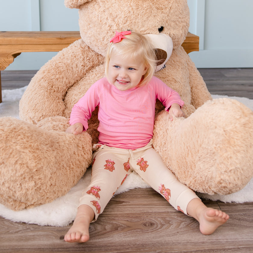 Long Sleeve Jogger Set in Princess Bear