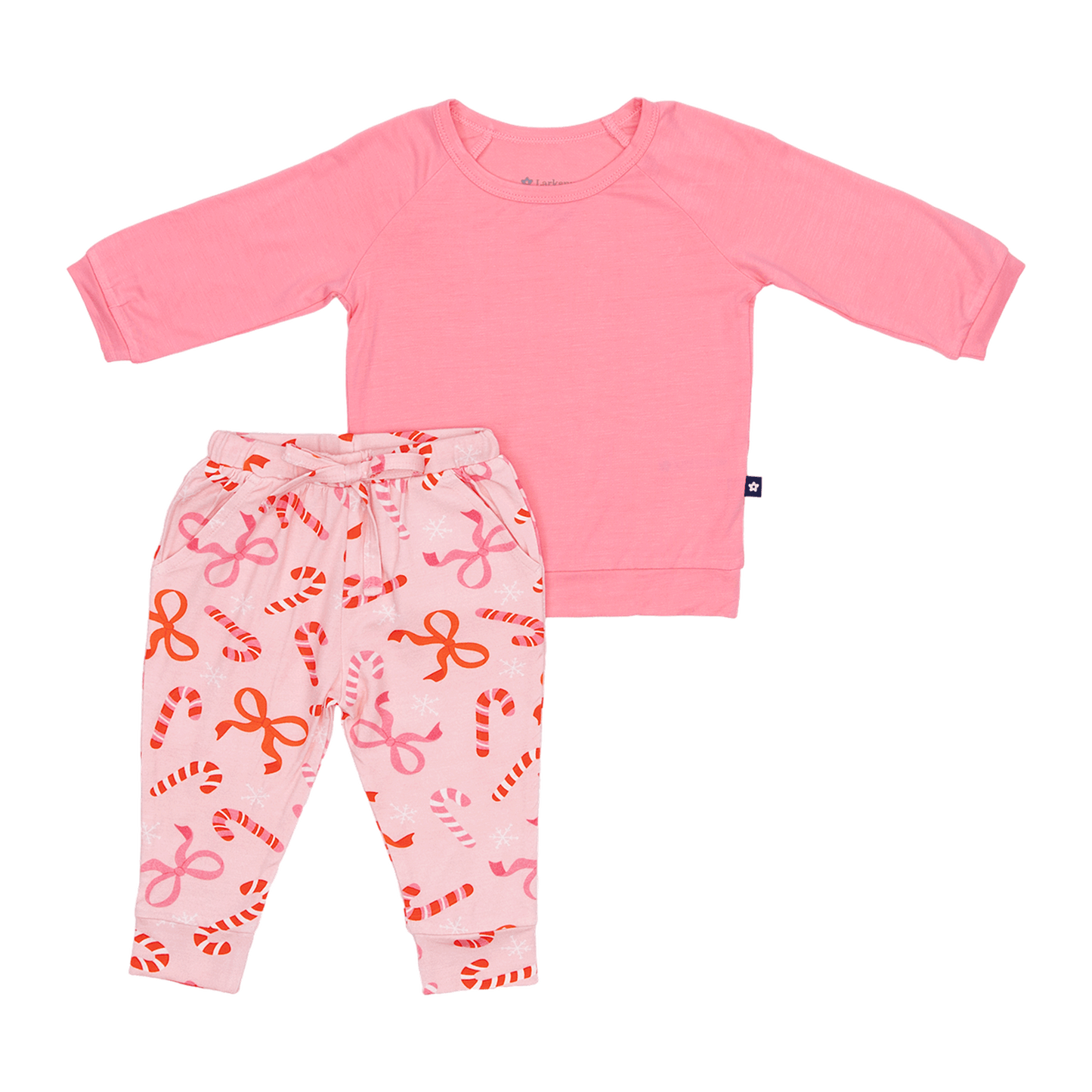 Long Sleeve Jogger Set in Ribbon and Cheer