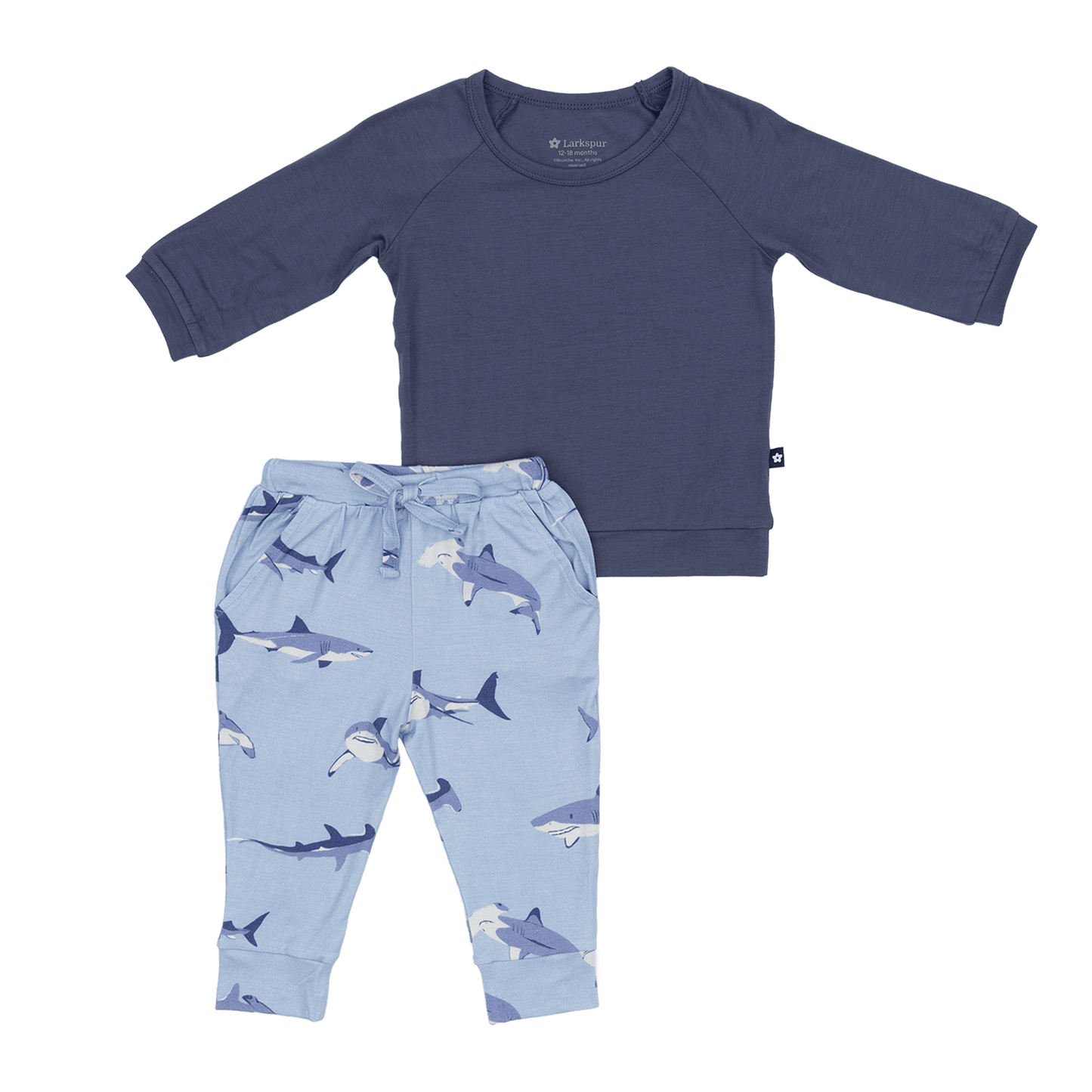 Long Sleeve Jogger Set in Sharks