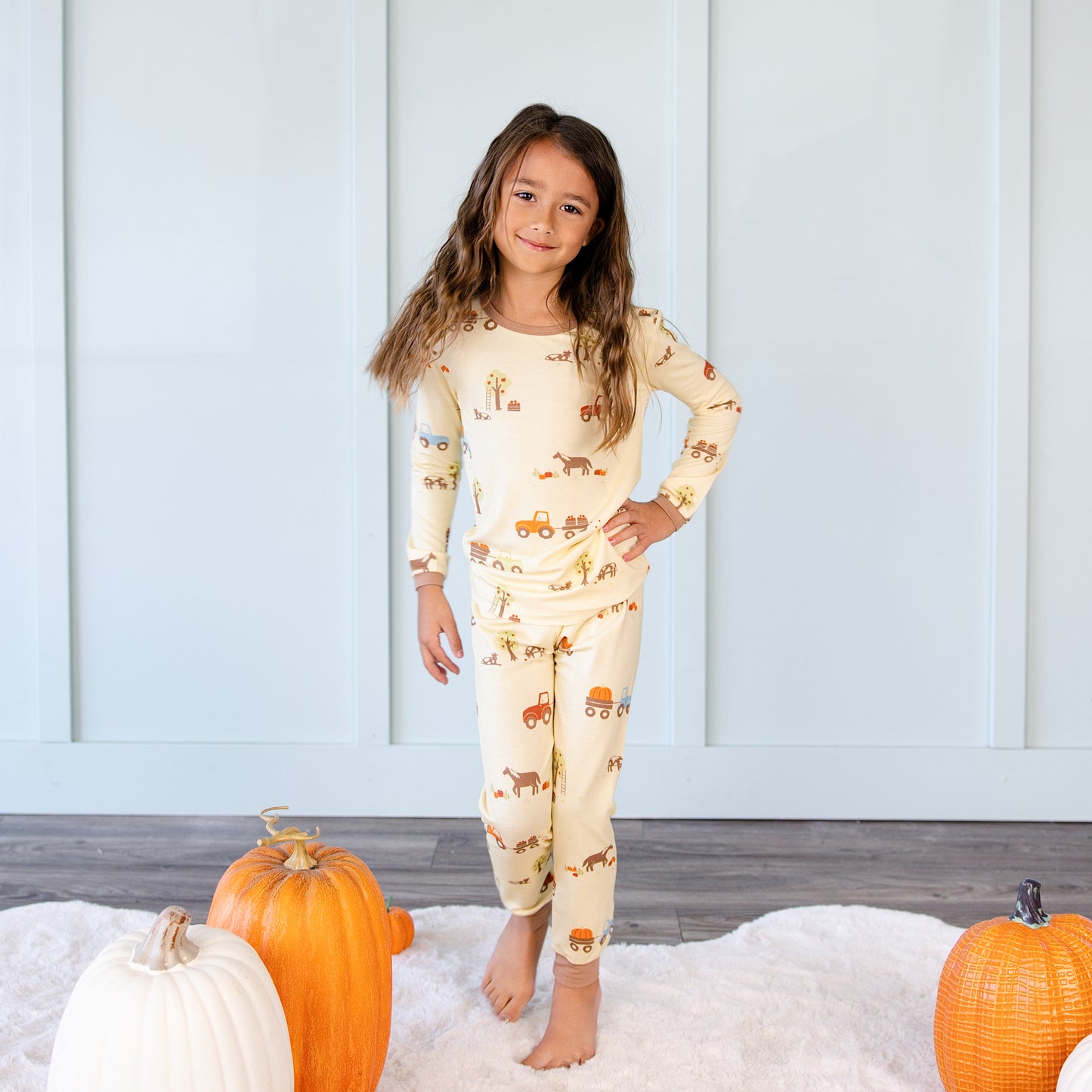 Long PJ Set in Autumn Harvest