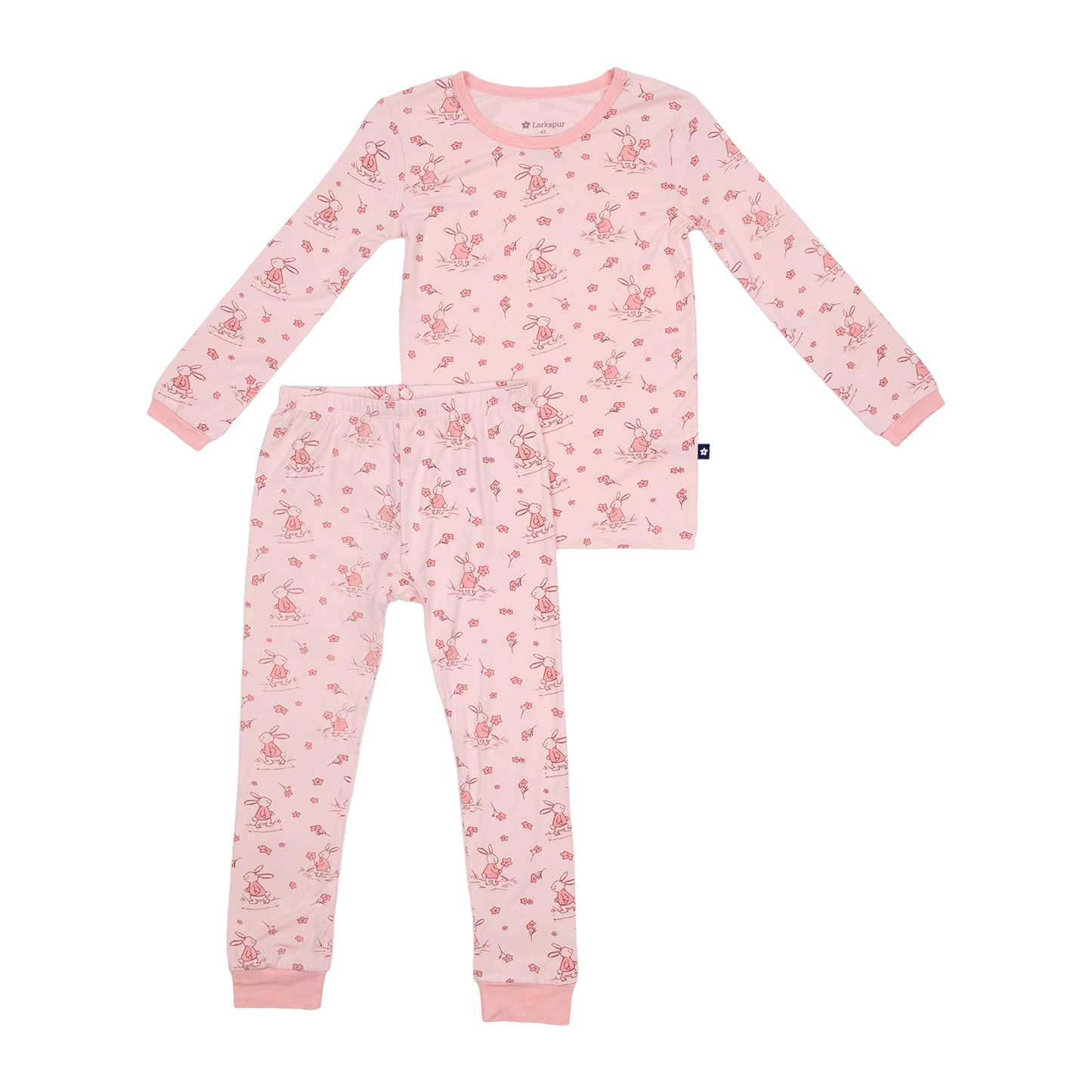 Long PJ Set in Bunny Blossoms