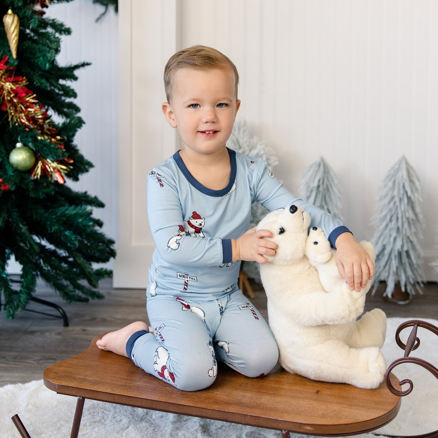 Long PJ Set in Chillin' with Bears