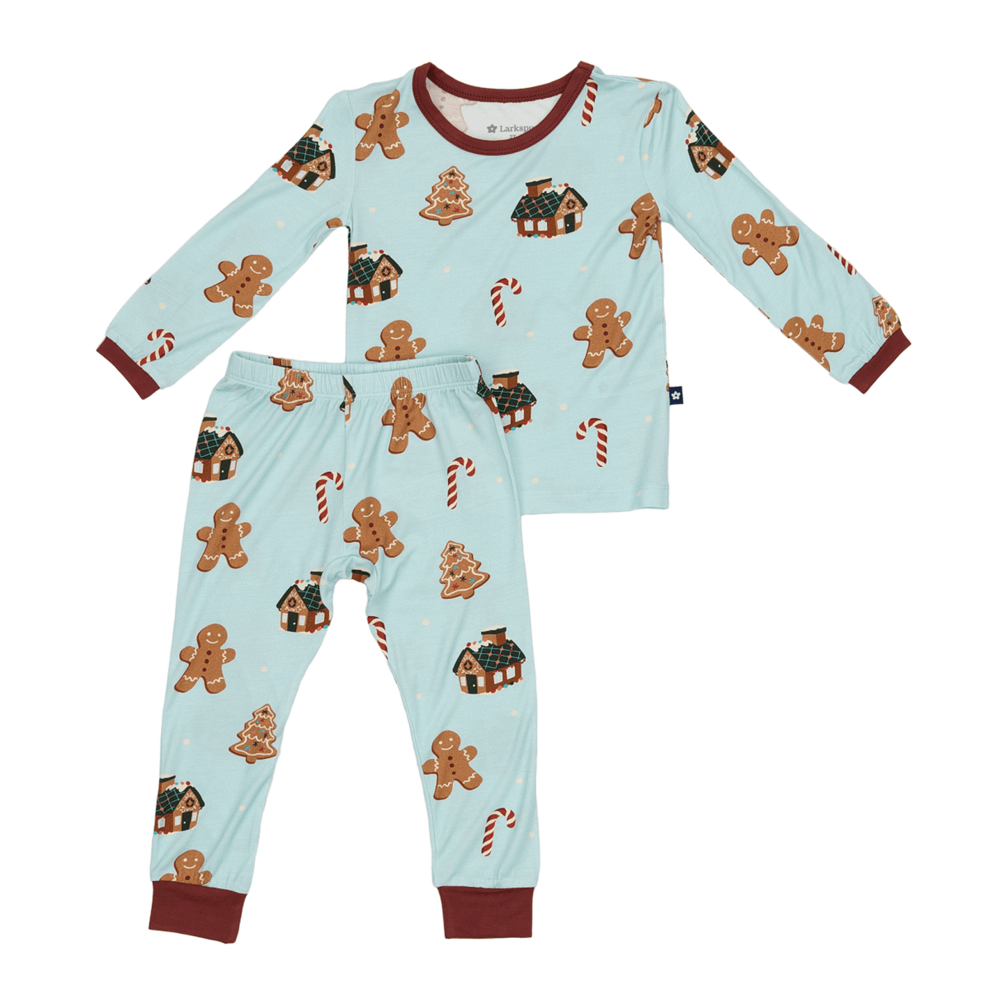 Long PJ Set in Gingerbread Lane