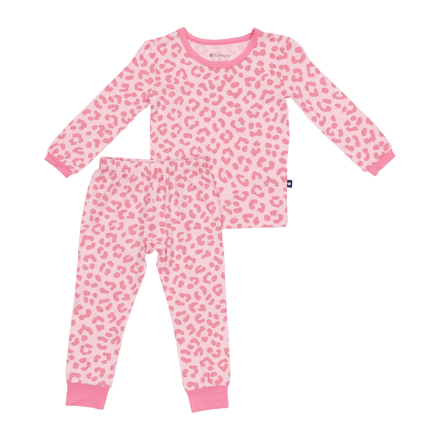 Long PJ Set in Pink Leopard