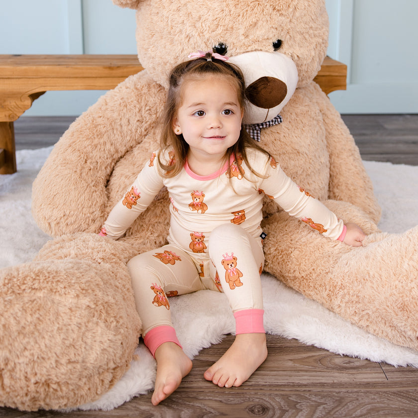 Long PJ Set in Princess Bear