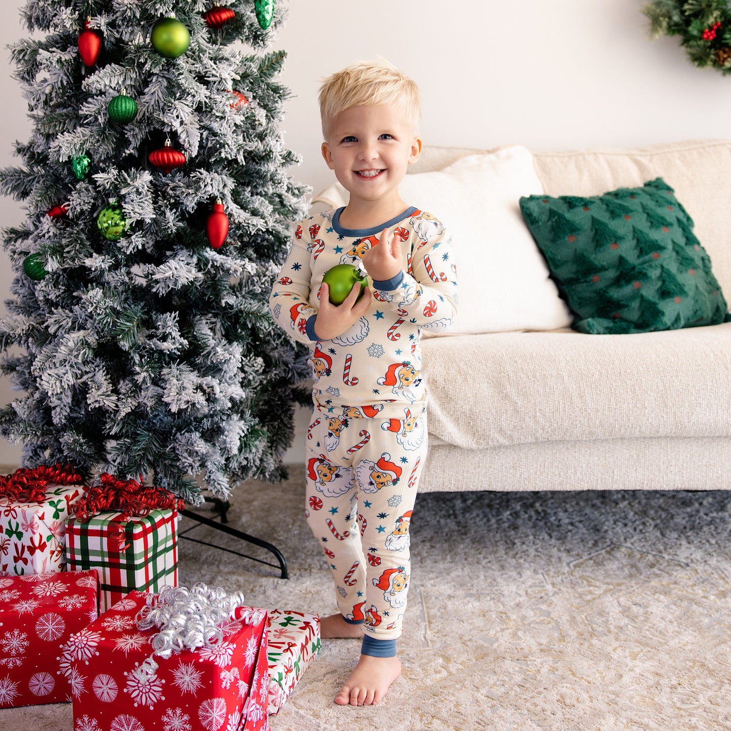 Long PJ Set in Santa's Sleigh