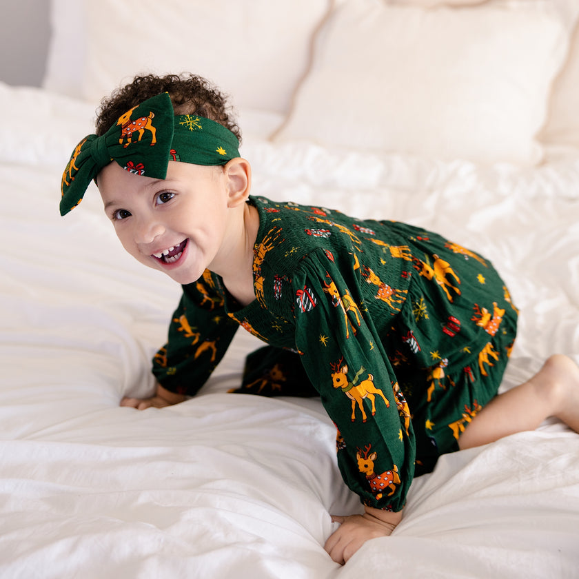 Long Sleeve Smocked Dress in Oh Dear!