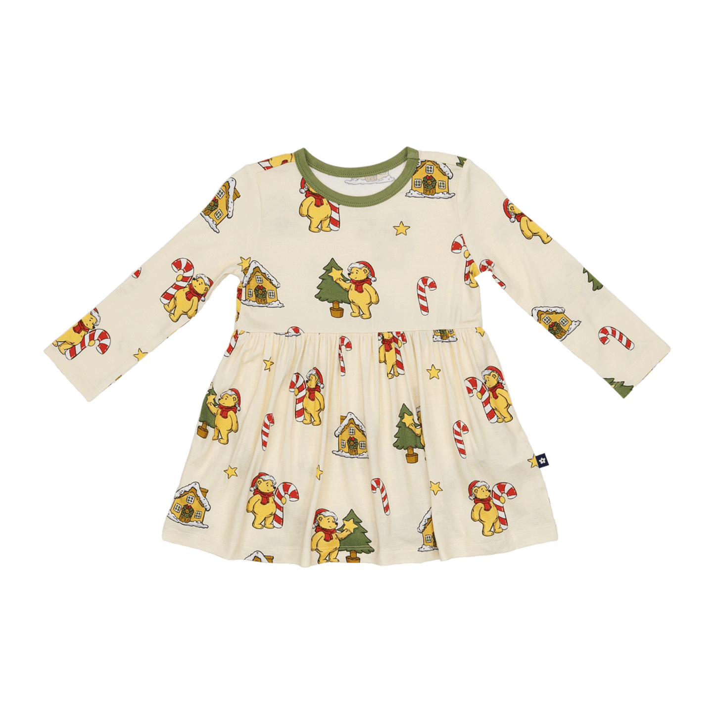 Long Sleeve Twirl Dress in Beary Merry Christmas