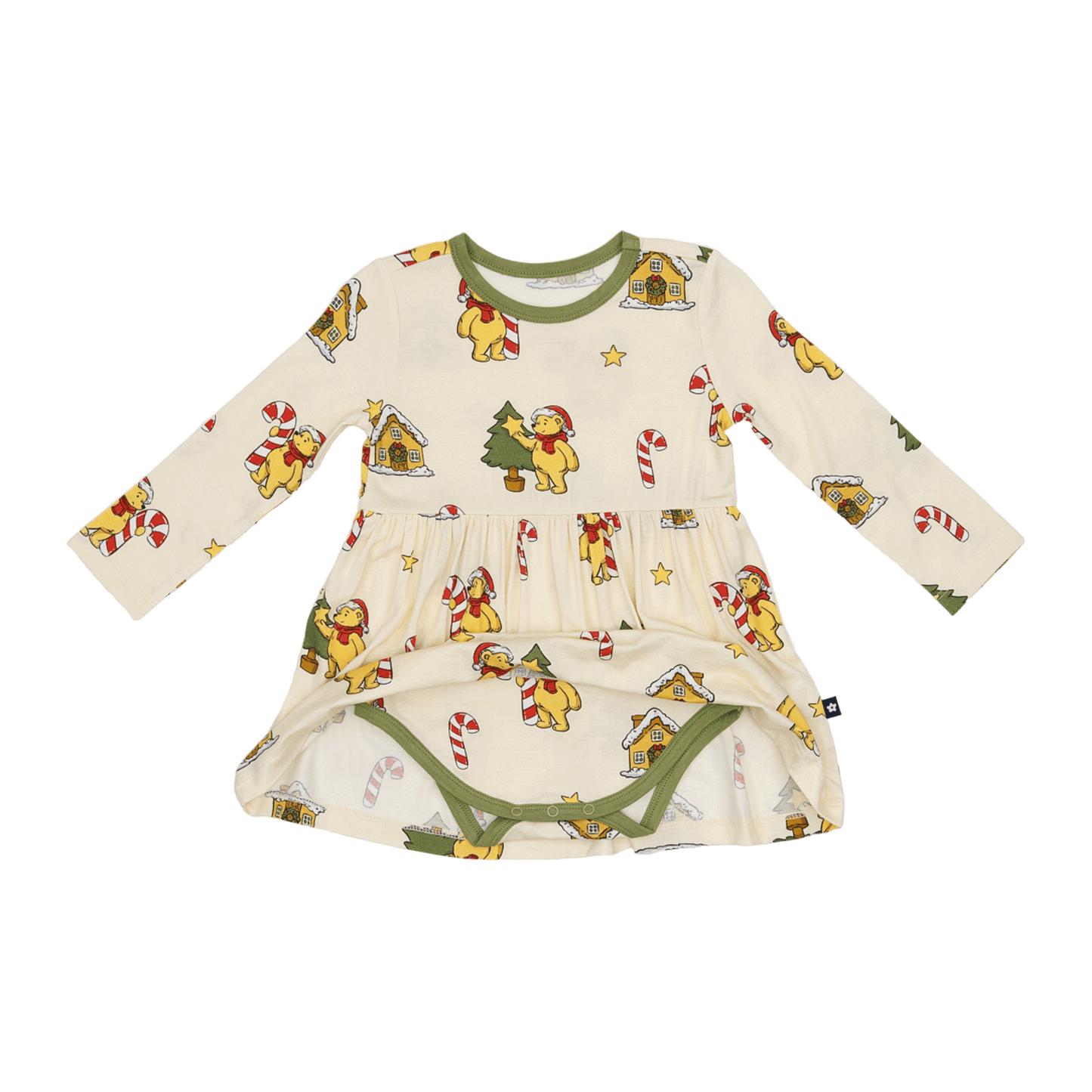 Long Sleeve Twirl Dress in Beary Merry Christmas