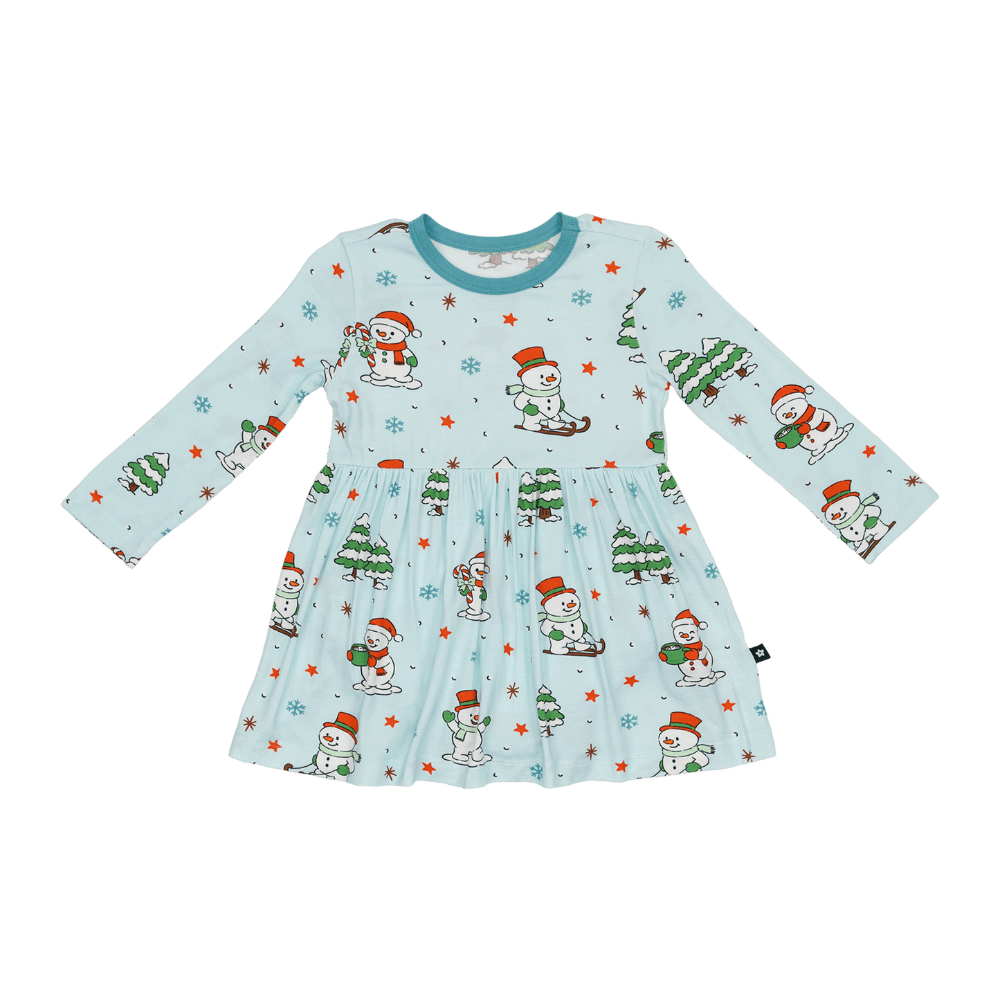 Long Sleeve Twirl Dress in Jingle and Glide