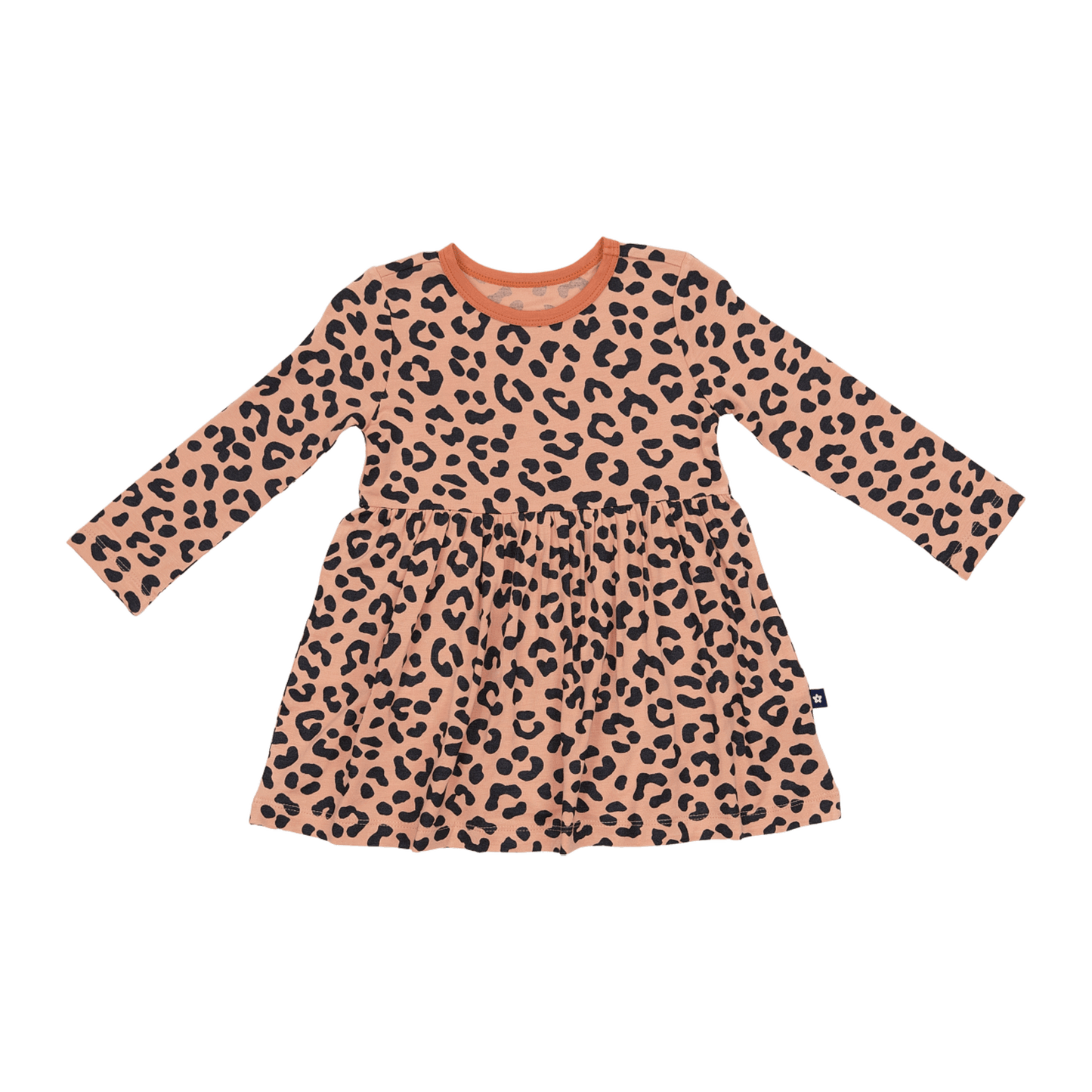 Long Sleeve Twirl Dress in Leopard