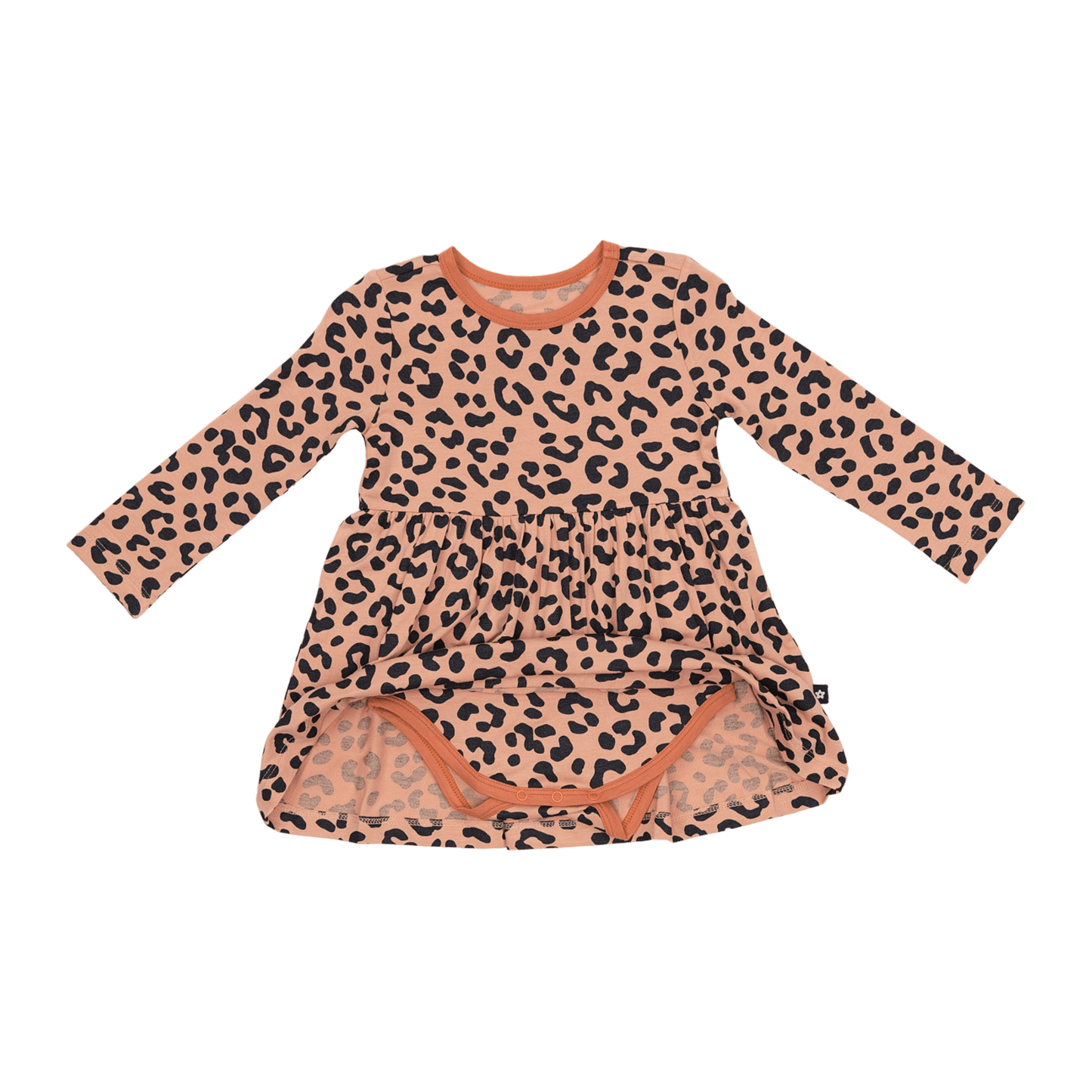 Long Sleeve Twirl Dress in Leopard