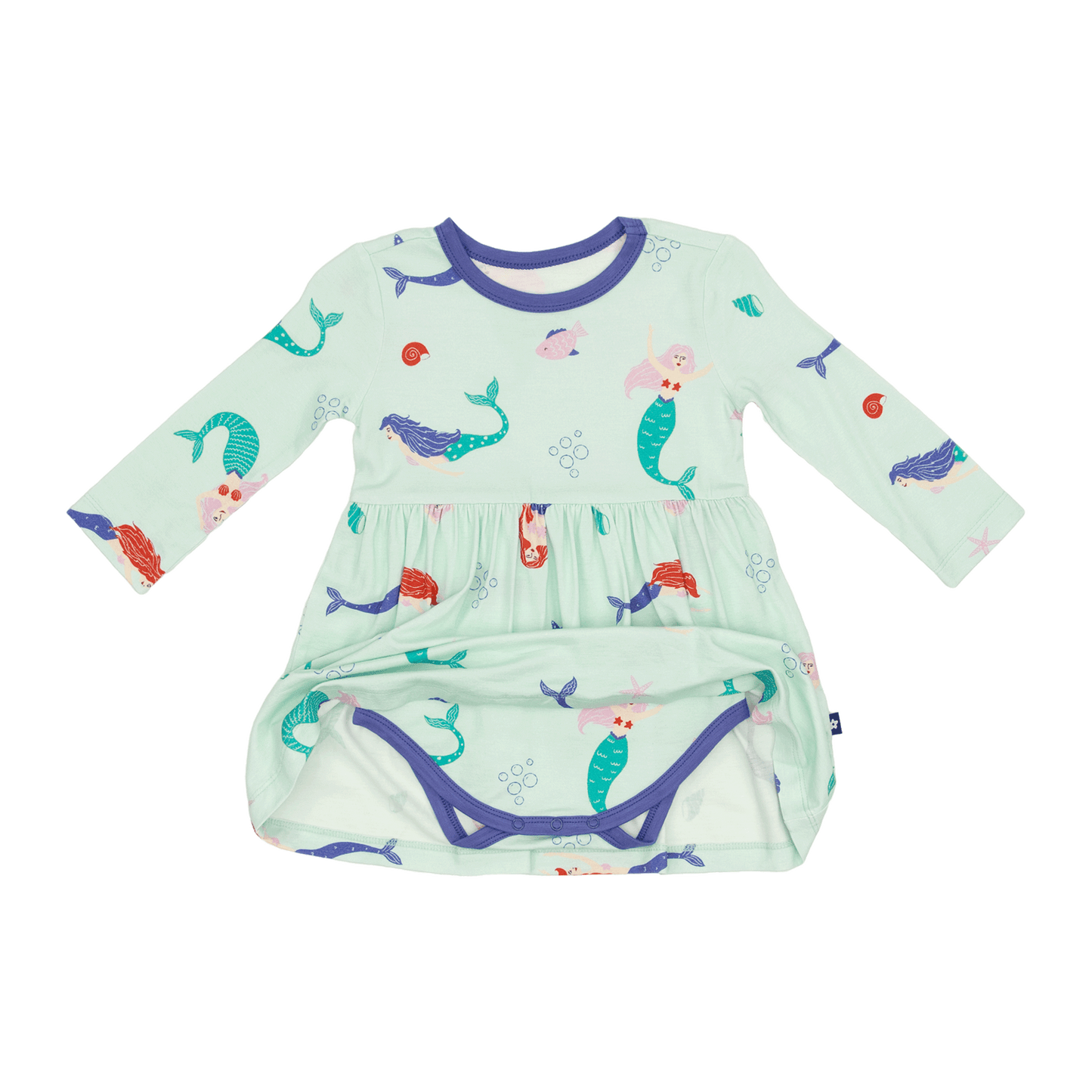 Long Sleeve Twirl Dress in Mermaids