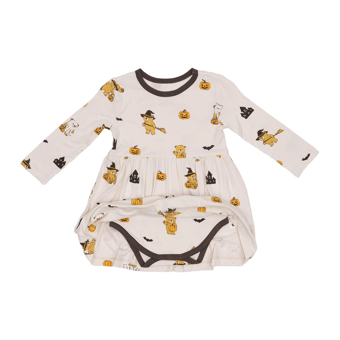 Long Sleeve Twirl Dress in Trick or Treat