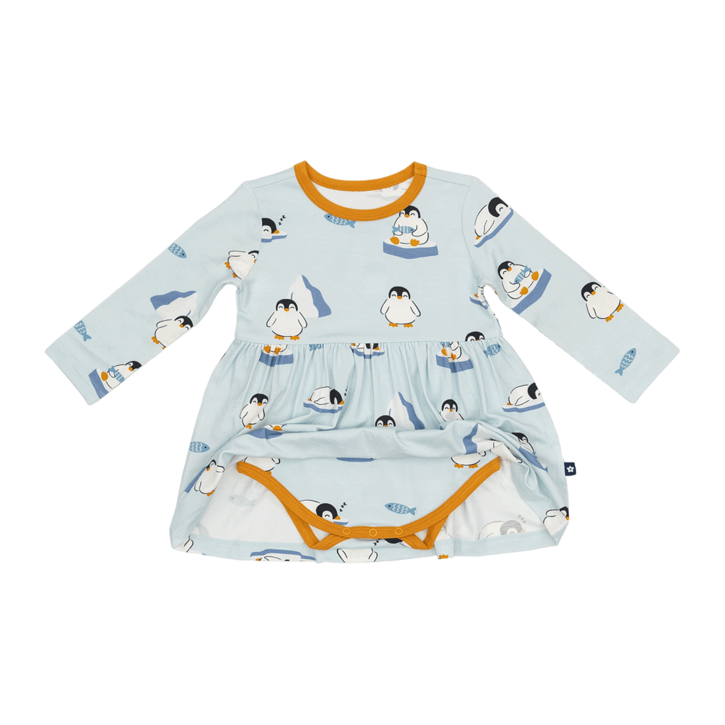 Long Sleeve Twirl Dress in Waddle and Chill