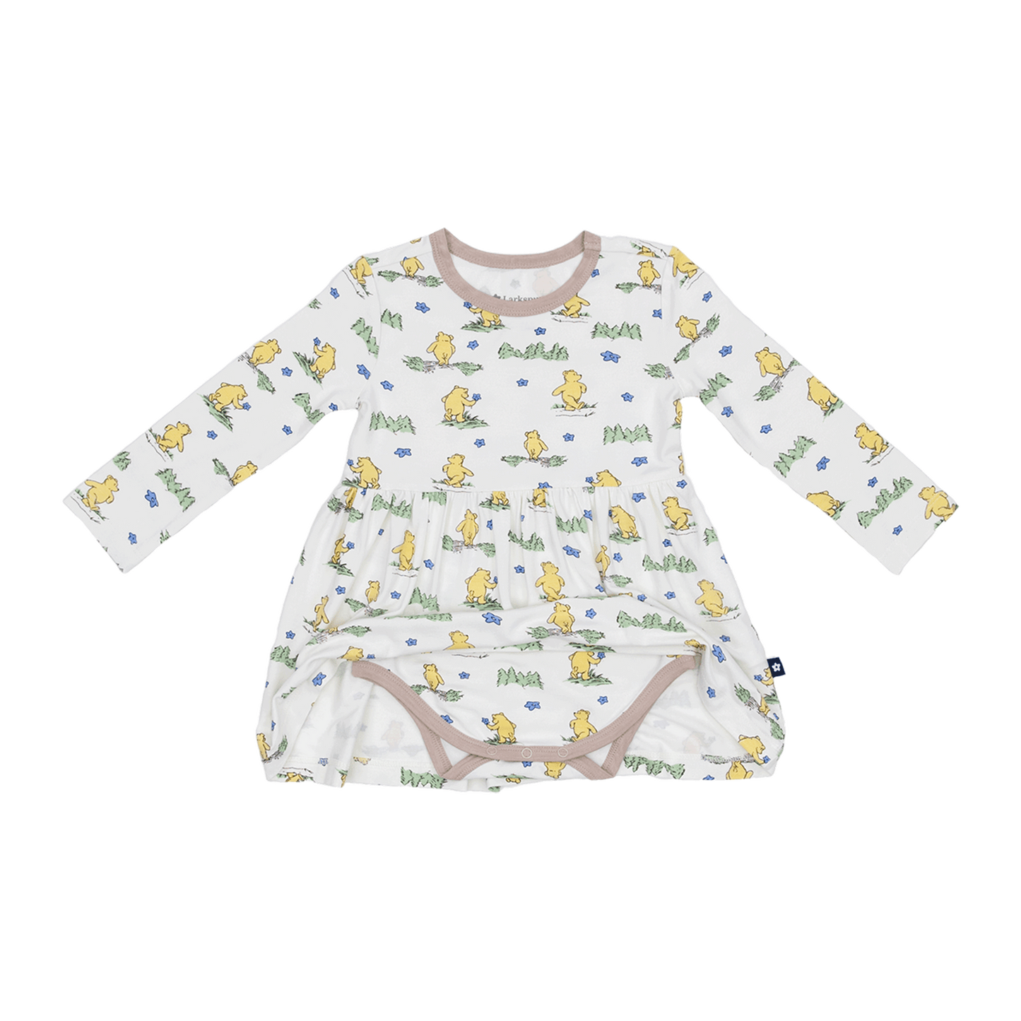 Long Sleeve Twirl Dress in Woodland Journey