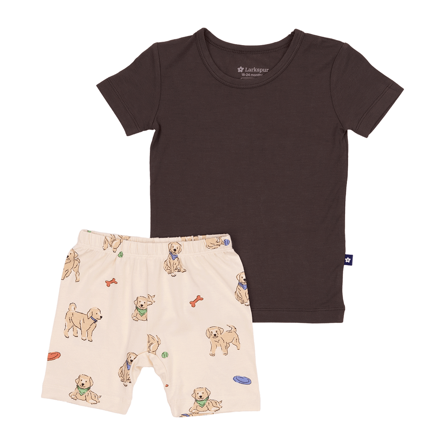 Short PJ Set in Playful Pups