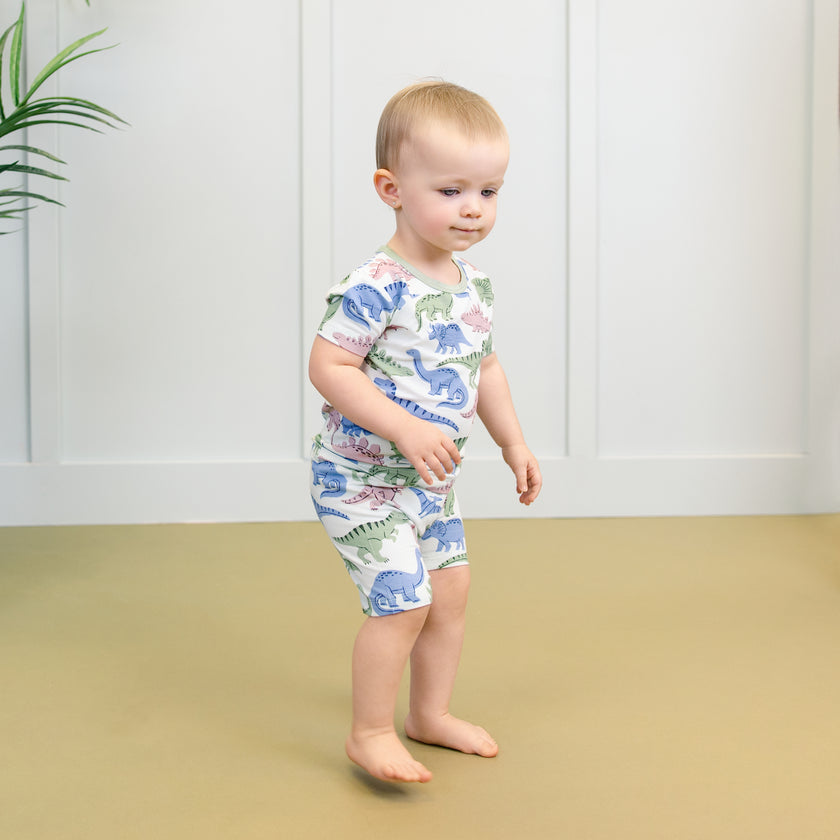 Short PJ Set in Prehistoric Pals