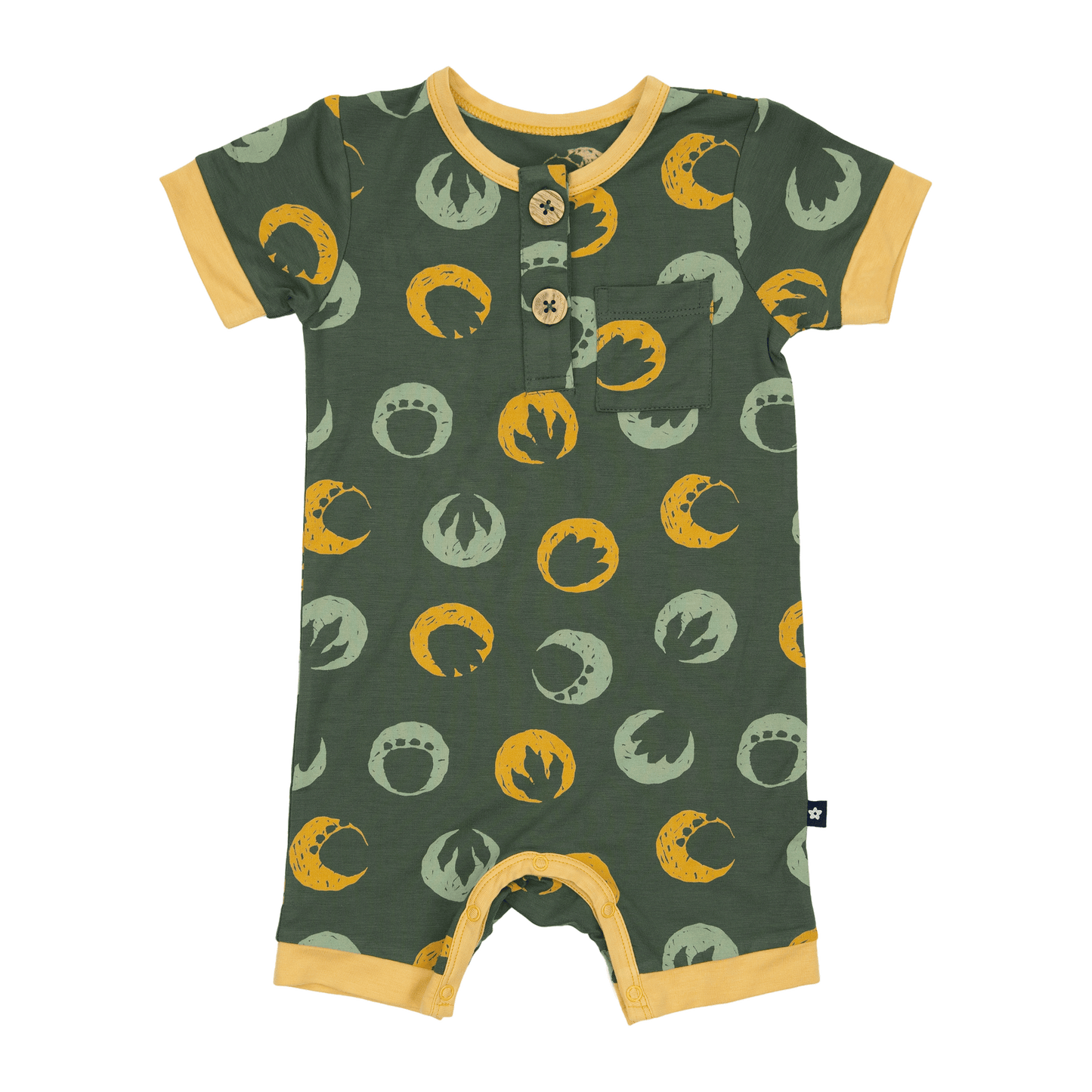 Short Romper in Dino Dots