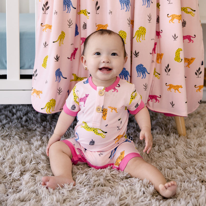 Short Romper in Jungle Cat